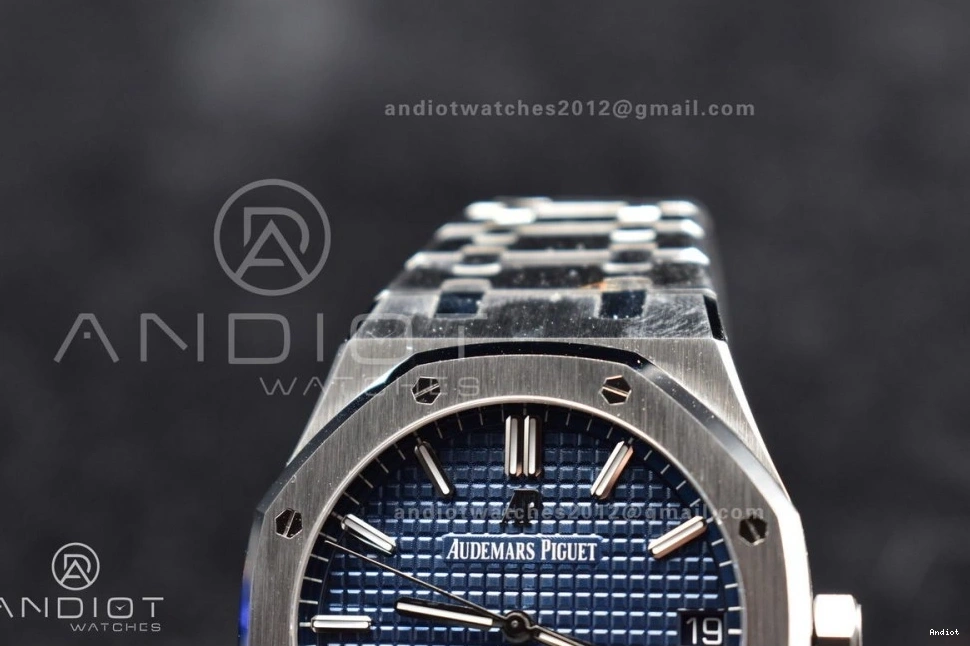 SS Textured 445 A4302 1:1 on 15500 Clone Royal Oak Blue Best Dial Edition Bracelet APSF 41mm Super SS Resilient 0719